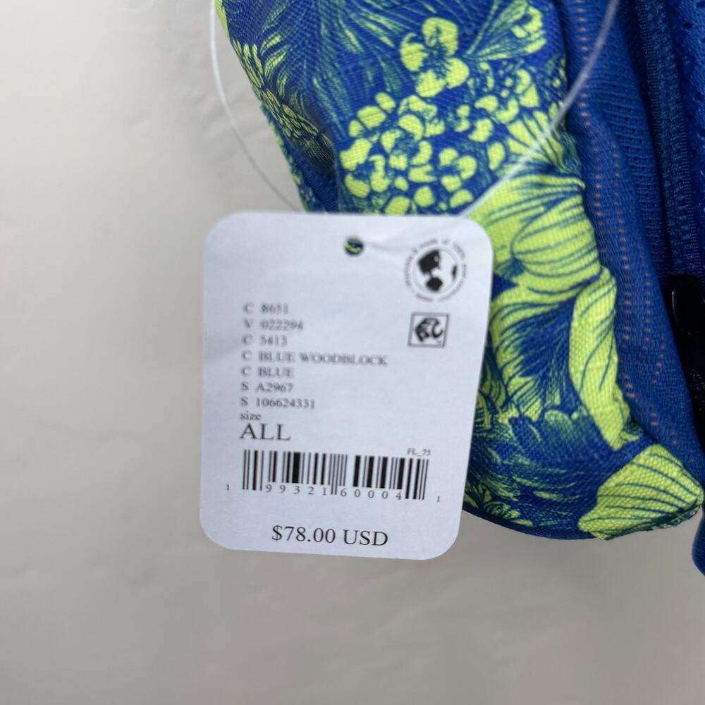 NEW Free People Movement FP Blue Woodblock Floral Happy Packer Cargo Sling Bag - Picture 12 of 13